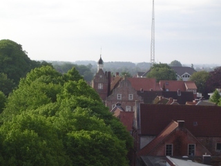 Blick vom Dach des Amtsgerichtsgebäudes